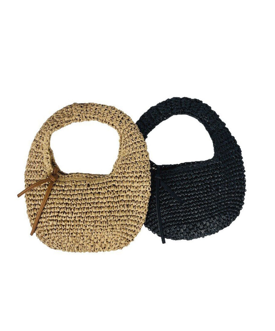 New Coffee Straw Woven Vacation Tote Bag