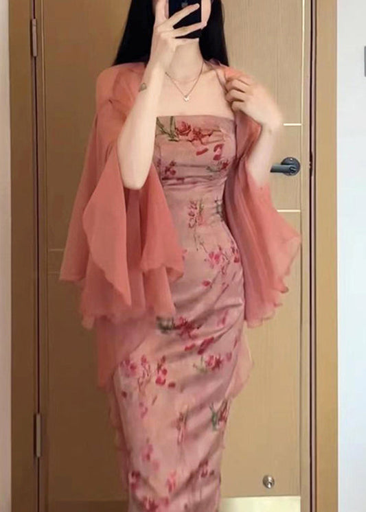 New Khaki Solid Thin Chiffon Cardigans Butterfly Sleeve