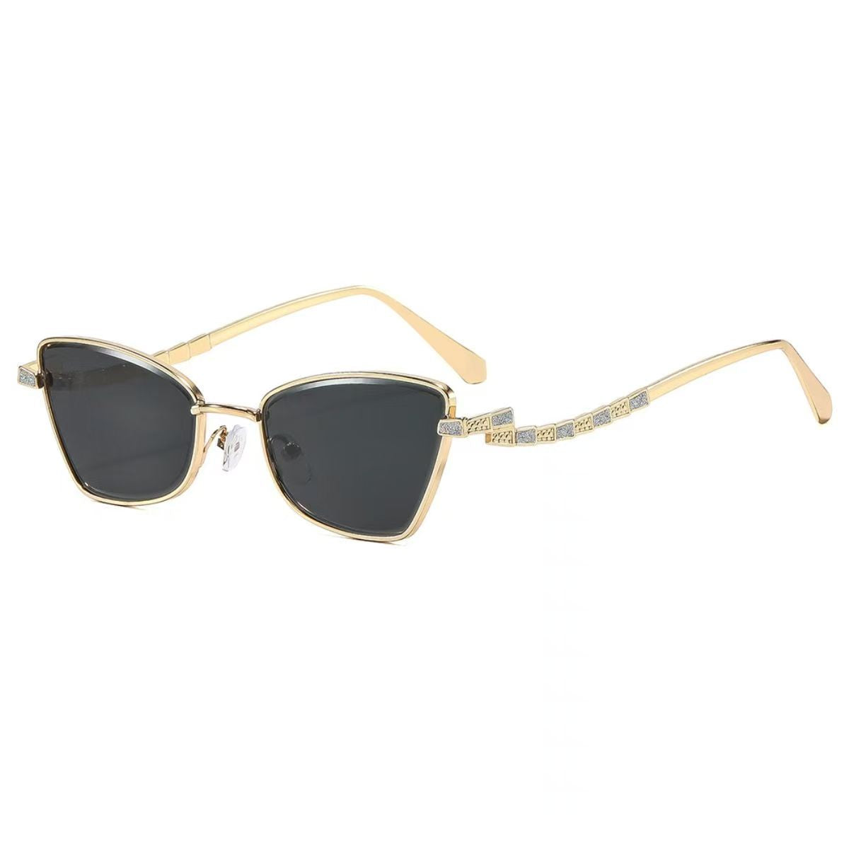 New Luxury And Versatile Brown Zircon Sunglasses