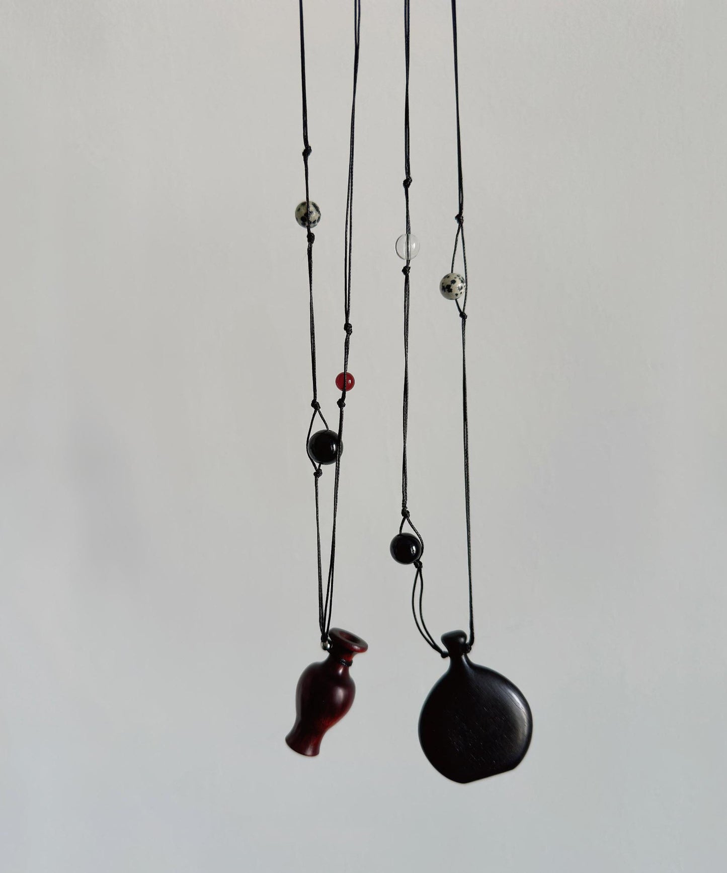 Original Design Chinese Wooden Vase Wine Pot Pendant Long Necklace
