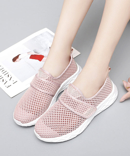 Purple Breathable Mesh Comfy Hollow Out Walking Sandals