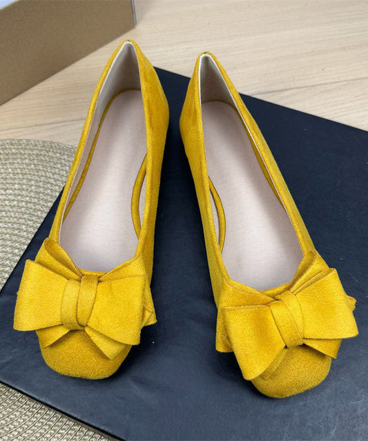 Purple Suede Penny Loafers Women Splicing Bow Plus Size