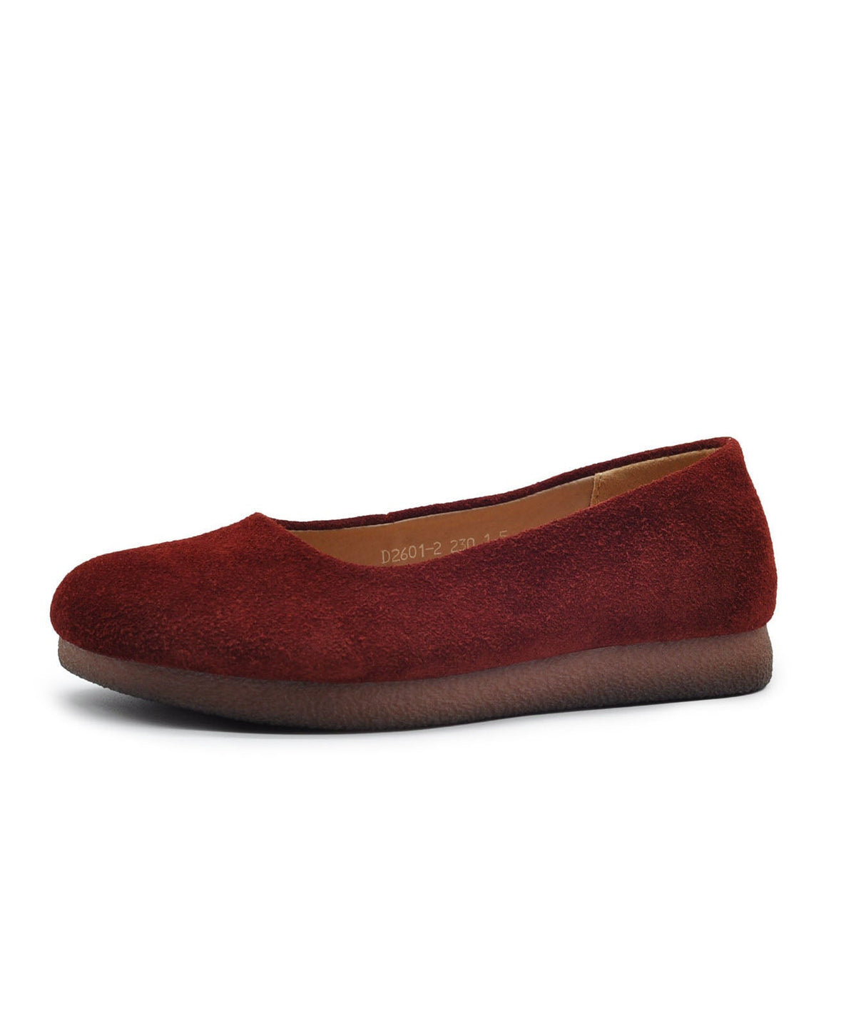 Retro Comfy Red Suede Splicing Penny Loafers