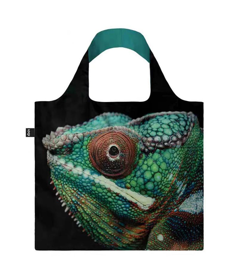 Stylish Black Print Large Capacity Nylon Shopping Bag