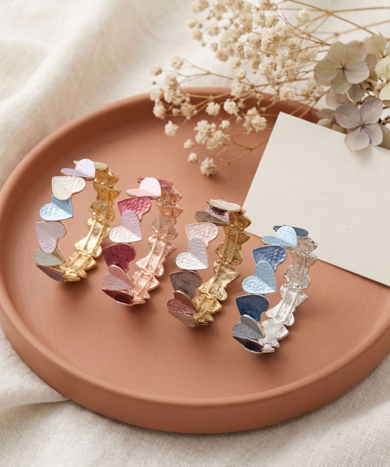 Stylish Rainbow Alloy Love Elasticity Bangle