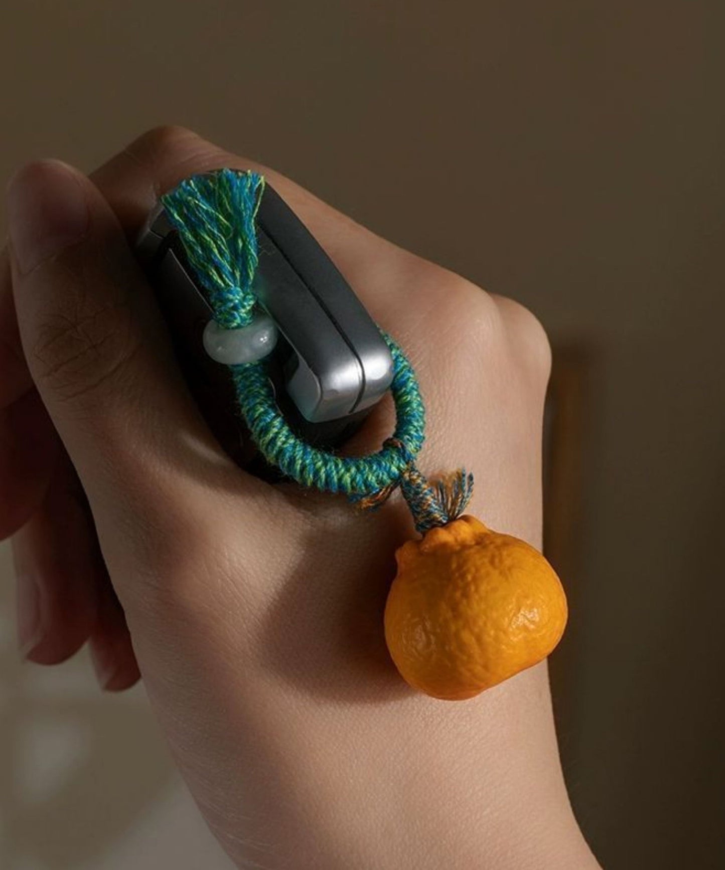 Stylish Yellow Weave Orange Phone Chains