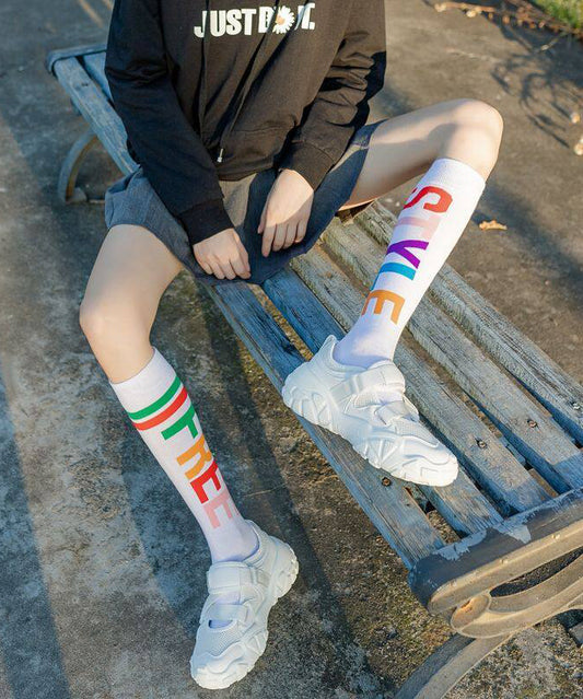 Summer Graphic Spicy Girl Mandarin Duck Knee High Calf Socks