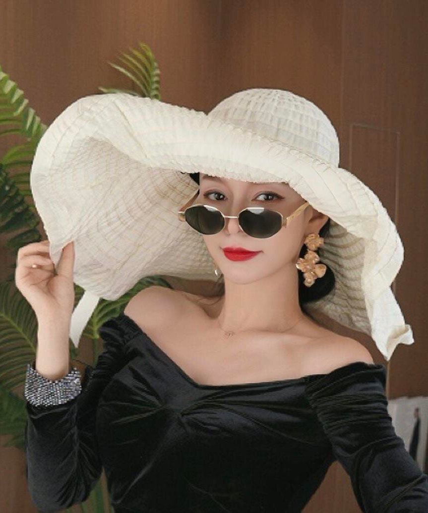 Summer Rose Big Hat Eaves Folding Beach Vacation Sun Hat