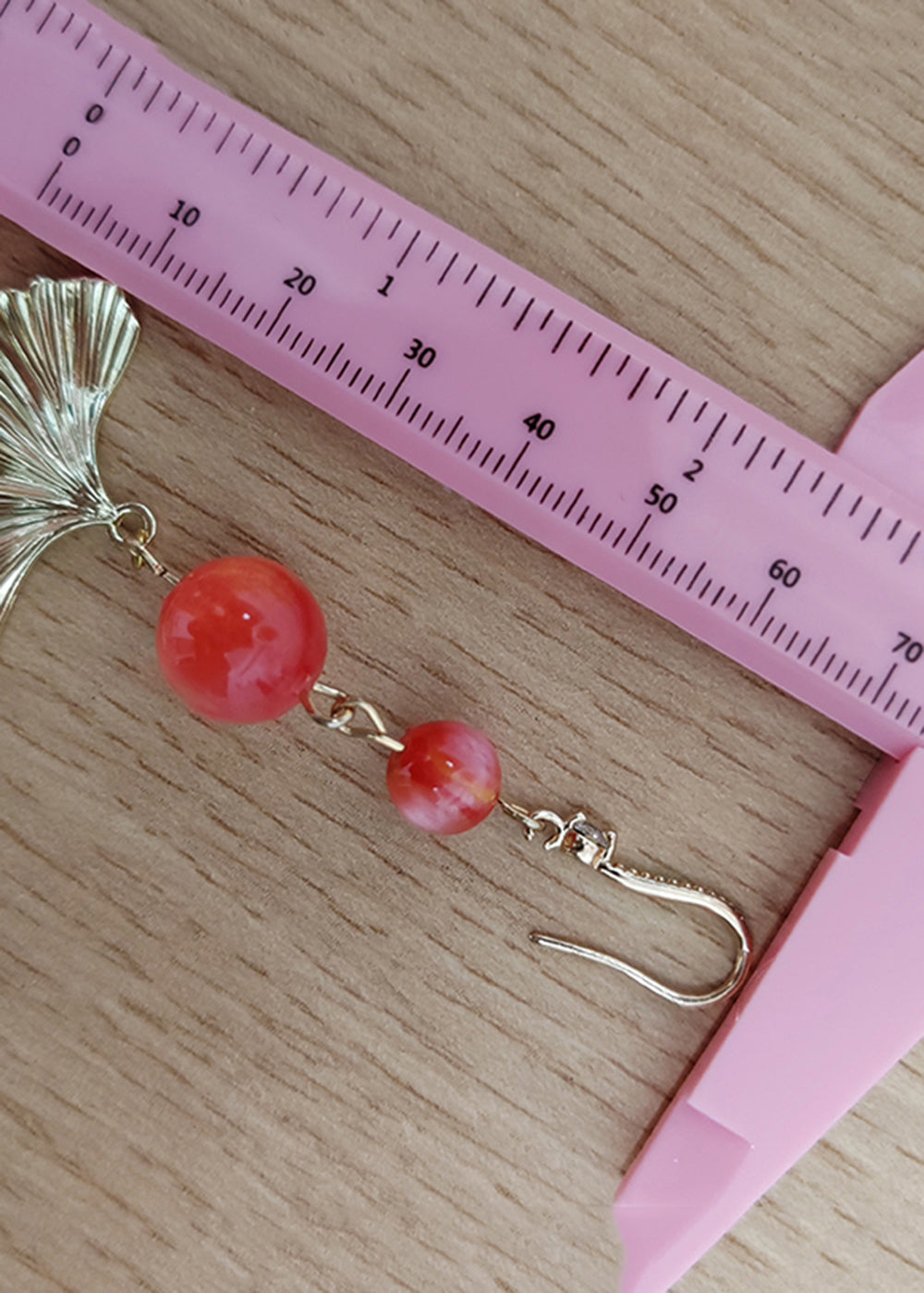 Unique Golden Ginkgo Leaf Drop Earrings