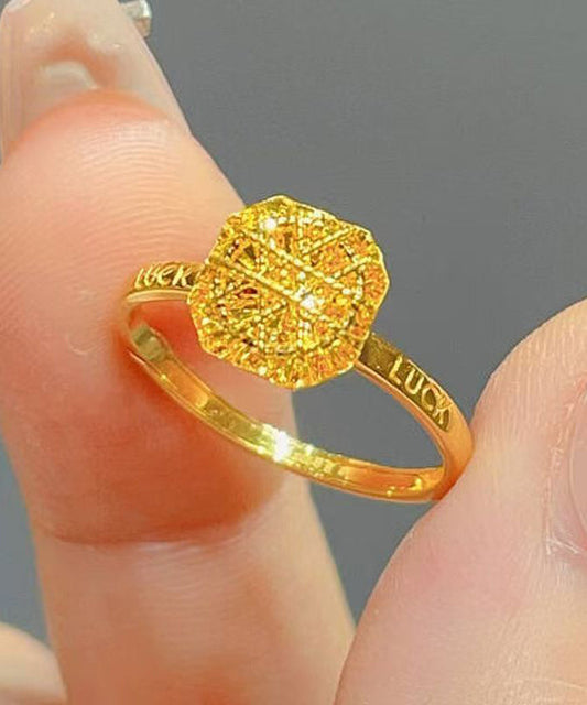 Vintage Gold Sterling Silver Overgild Sugar Cube Rings