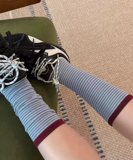 Women's Retro Style New Striped Mid Calf Socks