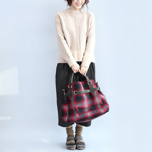 new beige casual cotton cable knit tops oversize side open fashion sweater