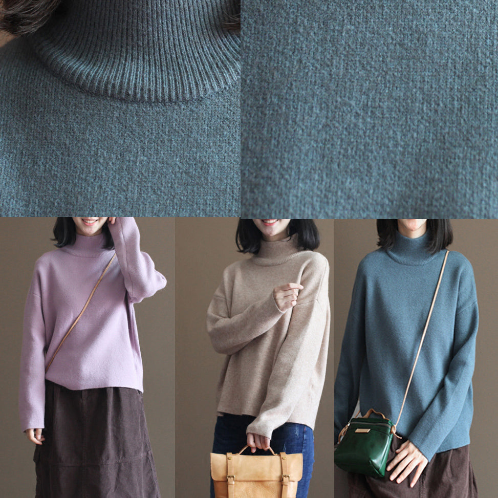 stylish gray blue winter sweater fall fashion pullover Fine thick warm winter pullover