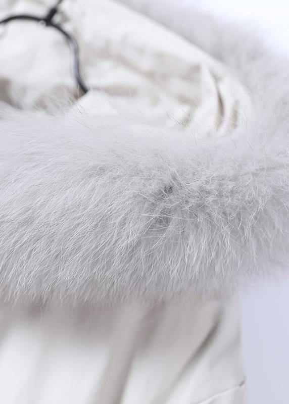 Loose fitting warm winter coat hooded drawstring parkas - SooLinen
