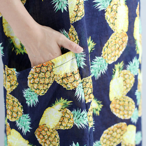 Women Blueprints Pure Chiffon Dresses Oversized Holiday Dresses 2025 O Neck Big Pockets Chiffon Dresses