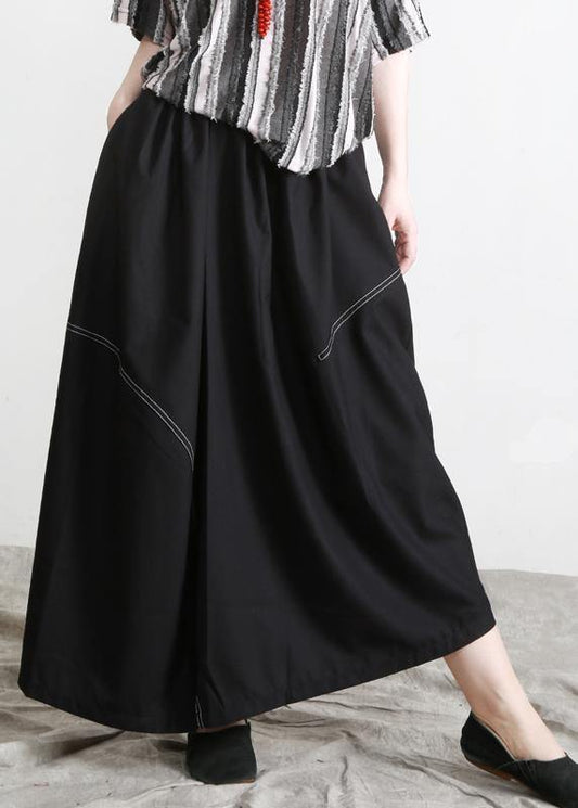 Boutique Black Pockets asymmetrical design Summer Skirts