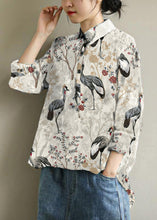 Load image into Gallery viewer, French lapel fall Tunic Wardrobes blue dotted blouses