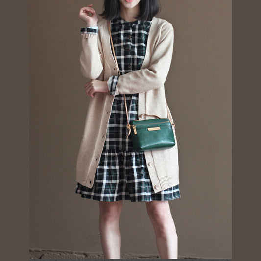 2025 autumn chocolate the rabbit woolen blended knit cardigans vintage plus size sweater coats