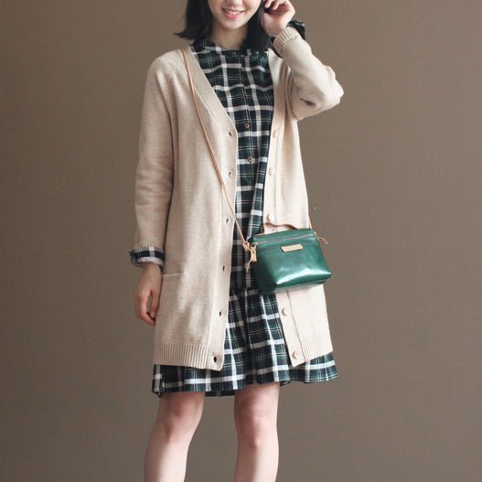 2025 autumn chocolate the rabbit woolen blended knit cardigans vintage plus size sweater coats