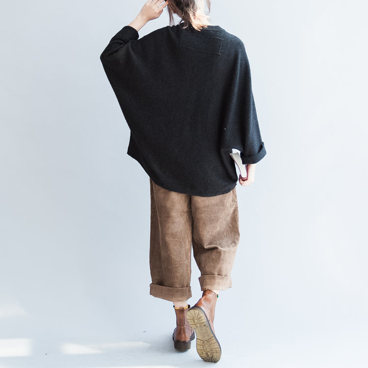 2025 autumn cotton sweaters oversize o neck batwing sleevele knitted sweaters
