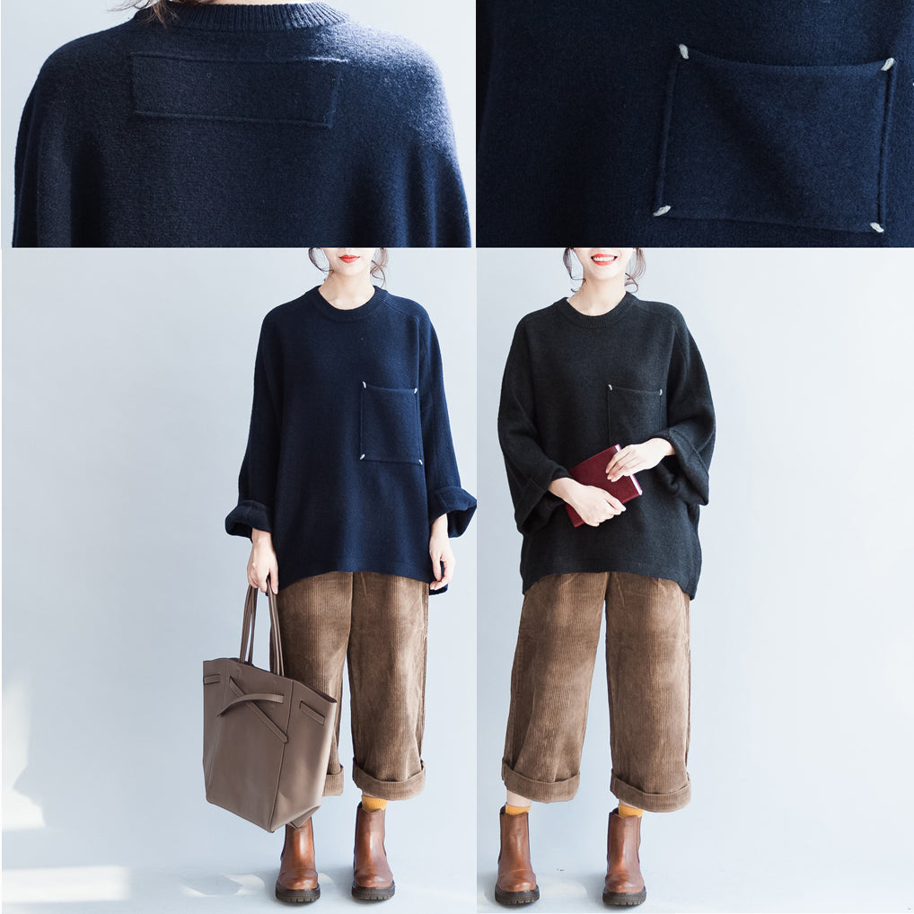 2025 autumn cotton sweaters oversize o neck batwing sleevele knitted sweaters