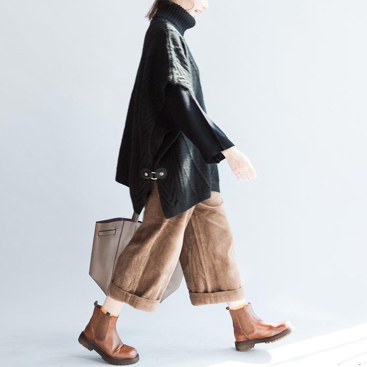 2025 cable knit sweater black fashion plus size cotton big Vest