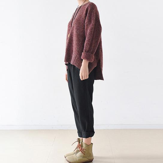 2025 winter short knit sweaters oversize pullover cotton sweaters