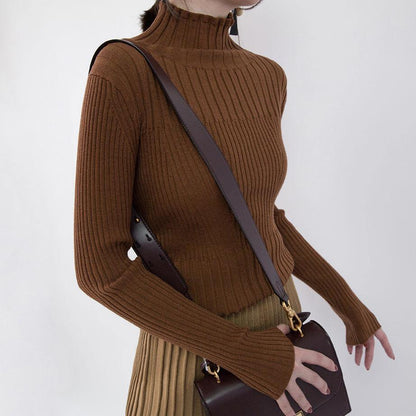 2019 chocolate cozy sweater plus size high neck sweaters New  sweater - SooLinen