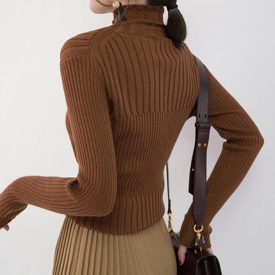 2019 chocolate cozy sweater plus size high neck sweaters New  sweater - SooLinen