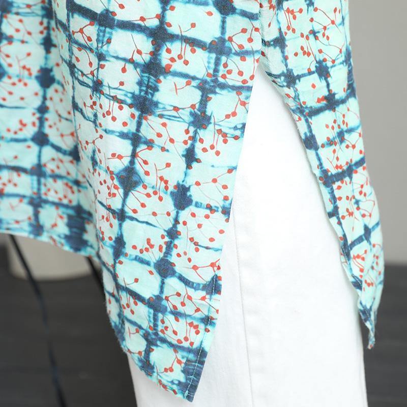 2018 prints linen caftans trendy plus size side open traveling dress boutique batwing sleeve linen caftans - SooLinen