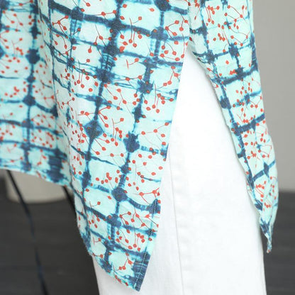 2018 prints linen caftans trendy plus size side open traveling dress boutique batwing sleeve linen caftans - SooLinen