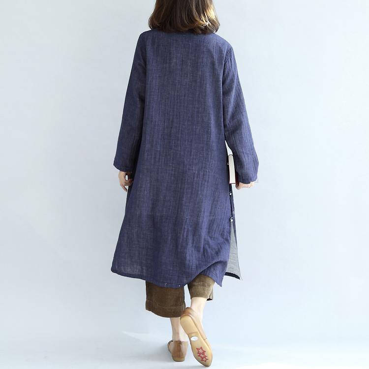 2018 spring long cotton dresses vintage maxi dress gown caftan traveling dress - SooLinen