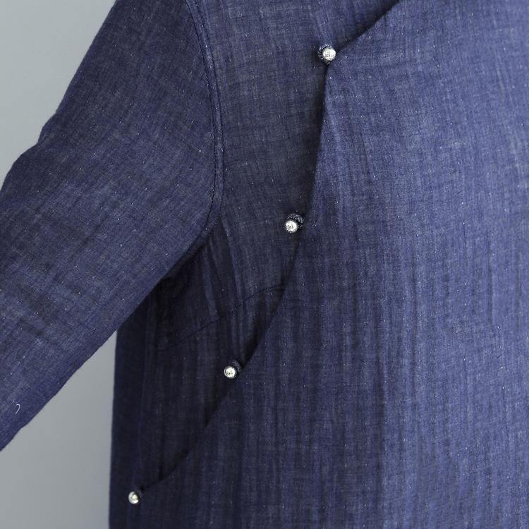 2018 spring long cotton dresses vintage maxi dress gown caftan traveling dress - SooLinen