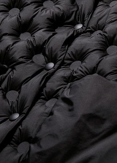 2019 black down coat winter trendy plus size rabbit wool collar winter jacket pockets Elegant winter outwear - SooLinen