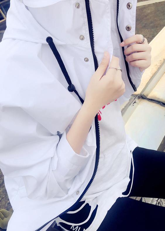 2019 plus size womens parka Jackets white hooded zippered down jacket woman - SooLinen