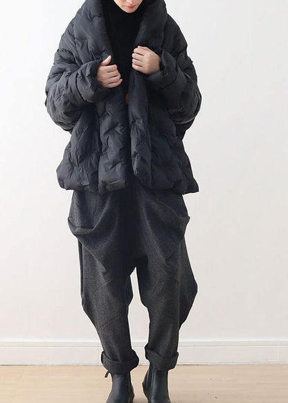 2021 women short loose large size down cotton concealed buckle thin cotton padded coat - SooLinen