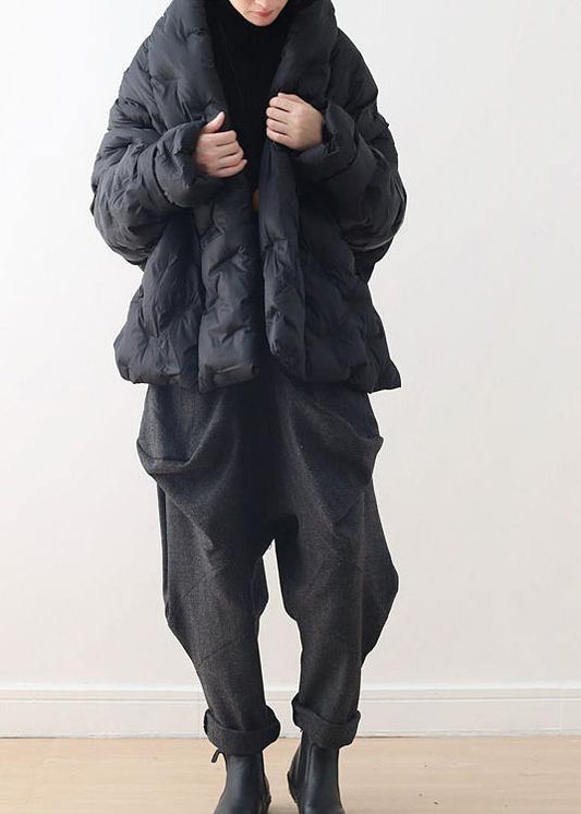 2021 women short loose large size down cotton concealed buckle thin cotton padded coat - SooLinen