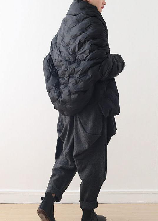 2021 women short loose large size down cotton concealed buckle thin cotton padded coat - SooLinen