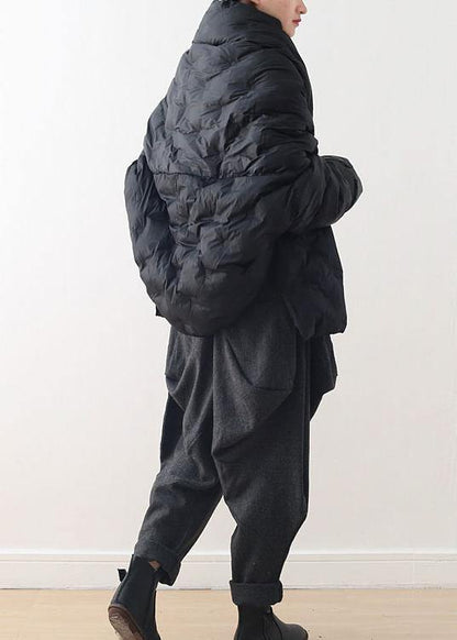 2021 women short loose large size down cotton concealed buckle thin cotton padded coat - SooLinen