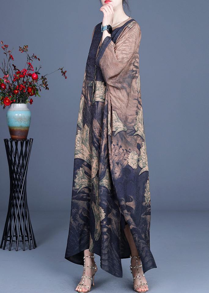 2021 Spring Large Patchwork Print Dress - SooLinen