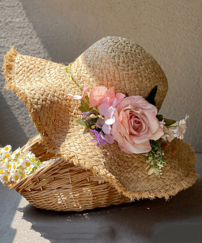 2025 New Floral Sunscreen Sunshade Big Brimmed Beach Hat