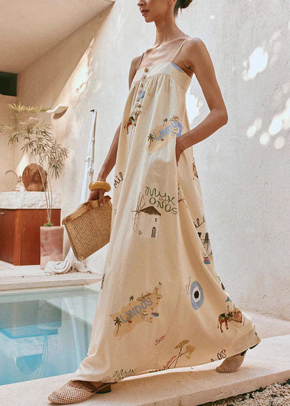 2025 New Sexy Camisole Casual Vacation Style Long Dress Summer