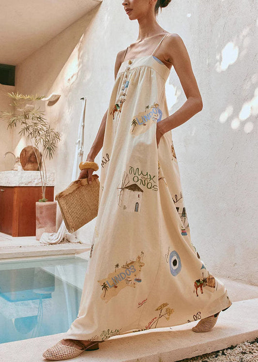 2025 New Sexy Camisole Casual Vacation Style Long Dress Summer