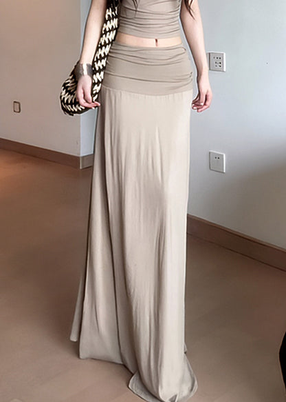 2025 Summer New Elegant Draping Pleated Slim Skirt