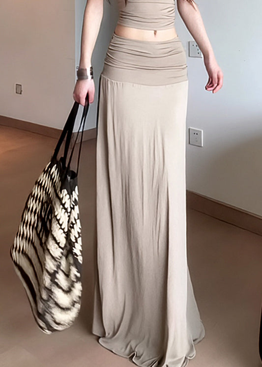 2025 Summer New Elegant Draping Pleated Slim Skirt