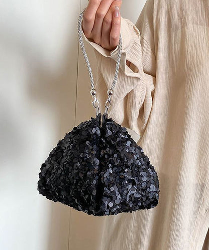 2026 New Black Fashionable Versatile Sequined Tote Bag