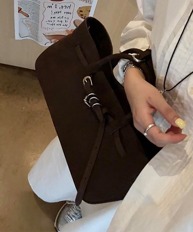2026 New Coffee Suede Durable Tote Handbag