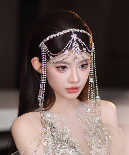 2026 New Crystal Zircon Tassel Hollow Out HairPiece
