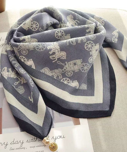 2026 New Fashionable Versatile Orange Print Scarf