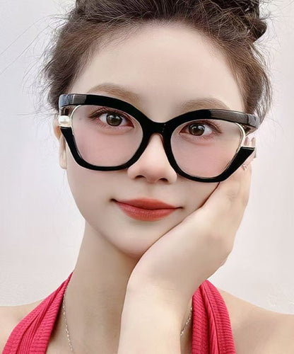 2026 New Pearl Irregular Black Full Frame Reading Glasses